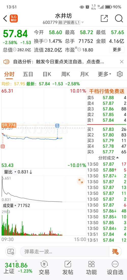 水井坊股票行情深度解析，水井坊股票行情全面解析